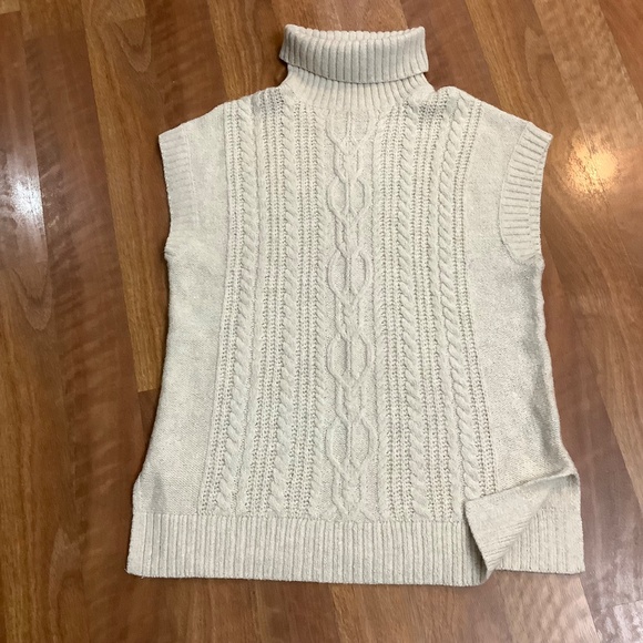 Fabulous Cableknit T Neck Caftan Sweater large - Picture 9 of 12